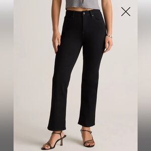 Quince Bella Stretch Straight Jeans 25 Black EUC